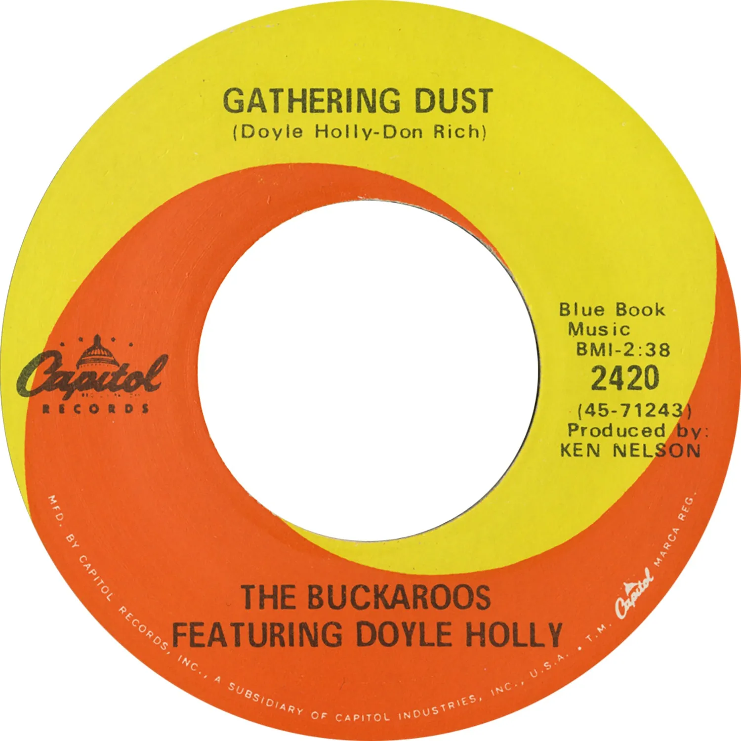 The Buckaroos Anywhere U.S.A. vinyle 7" vintage