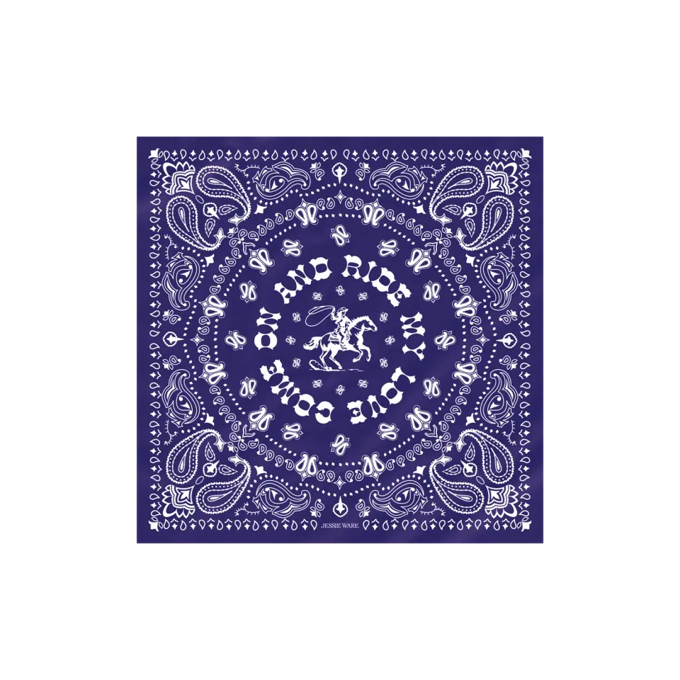 EMI Ride Bandana satin bleu marine 60x60