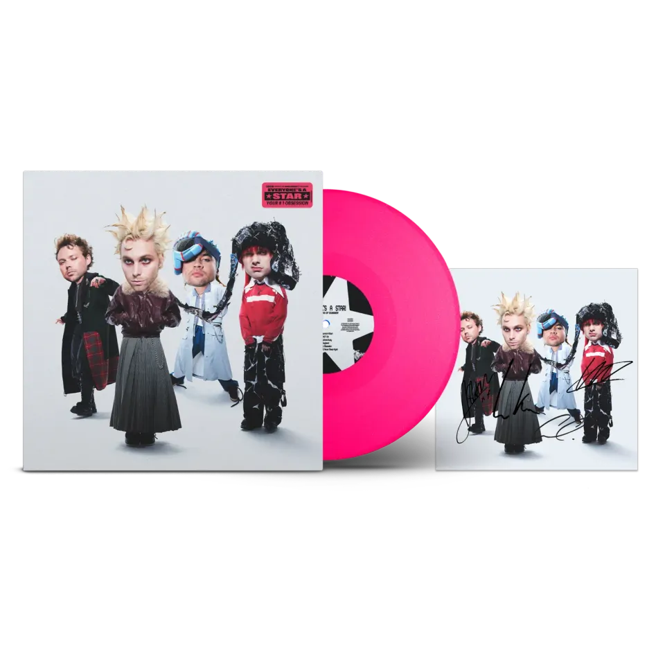 Everyone’s A Star vinyle rose glitter + carte signée