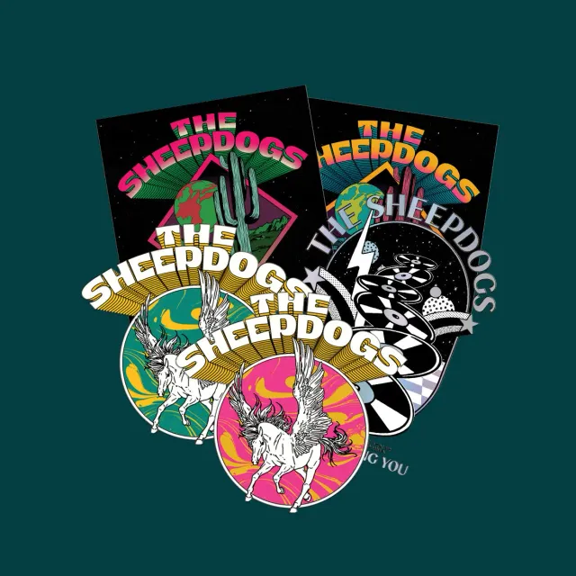 Sheepdogs Recording Co Stickers vinyle assortis