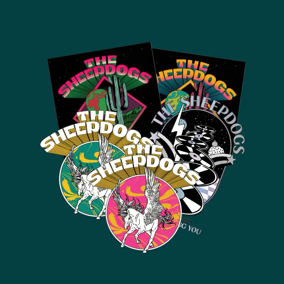 Sheepdogs Recording Co Stickers vinyle assortis