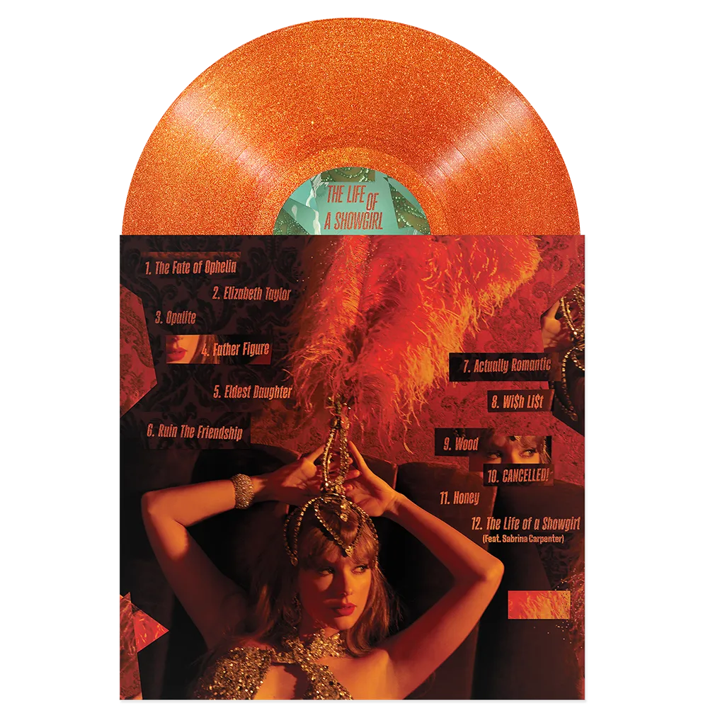 Taylor Swift Life Of A Showgirl Vinyle orange glitter