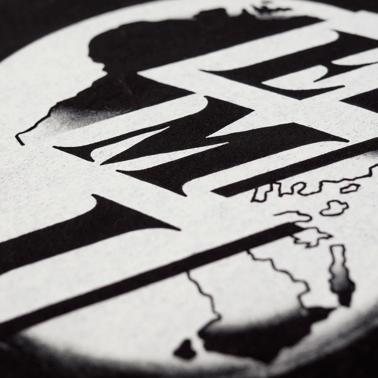 EMI T-shirt logo retro noir coton S à XL