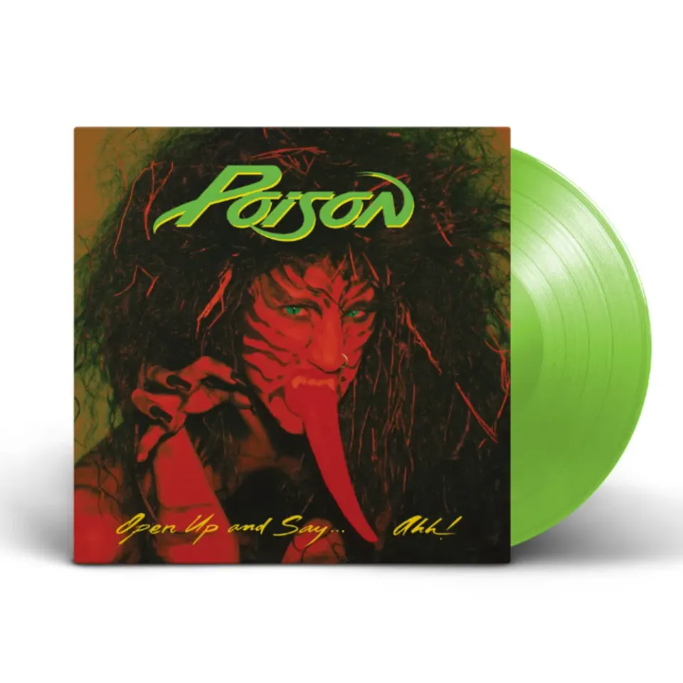 EMI Poison Open Up And Say Ahh vinyle LP vert néon