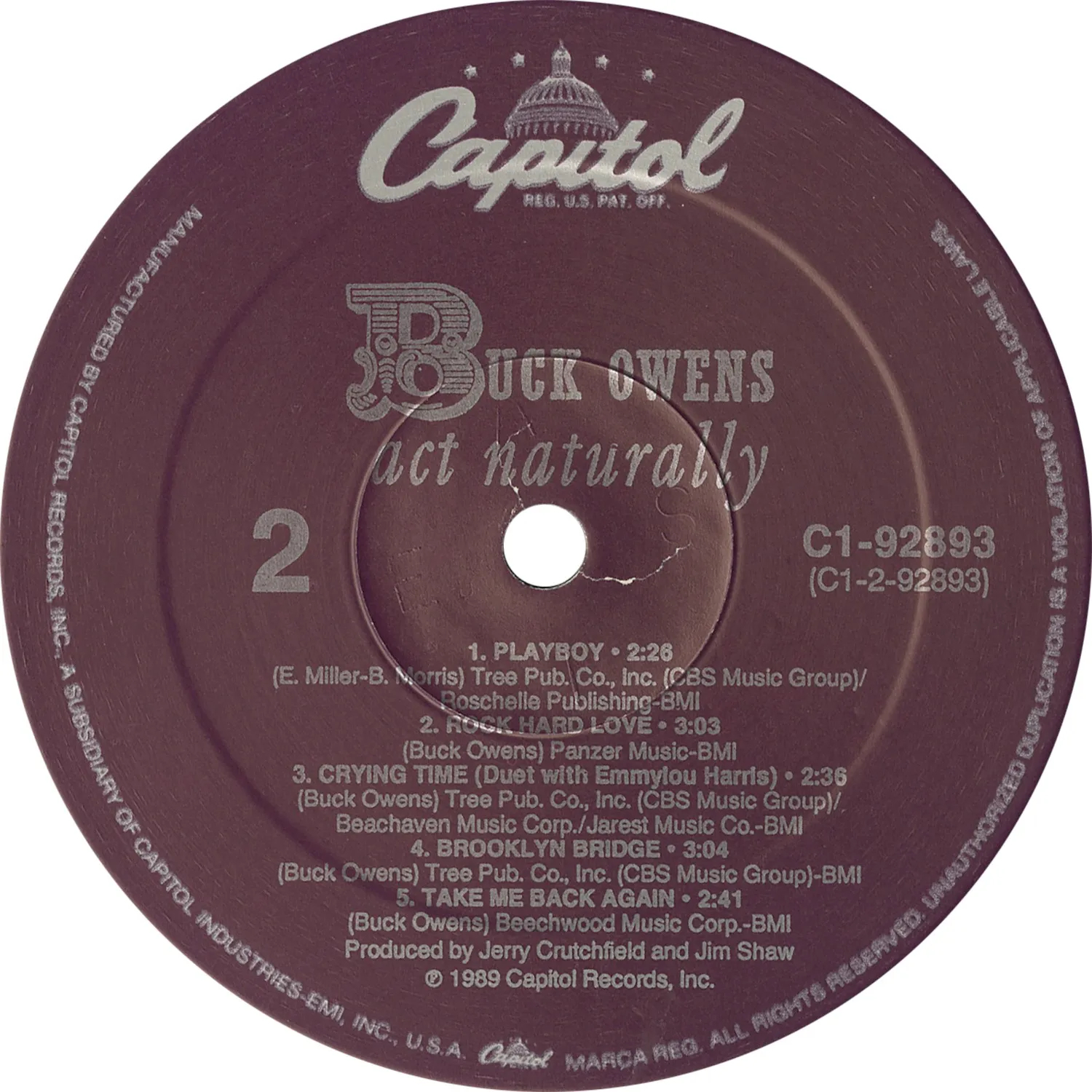 Omnivore Buck Owens Act Naturally vinyle vintage scellé + certificat