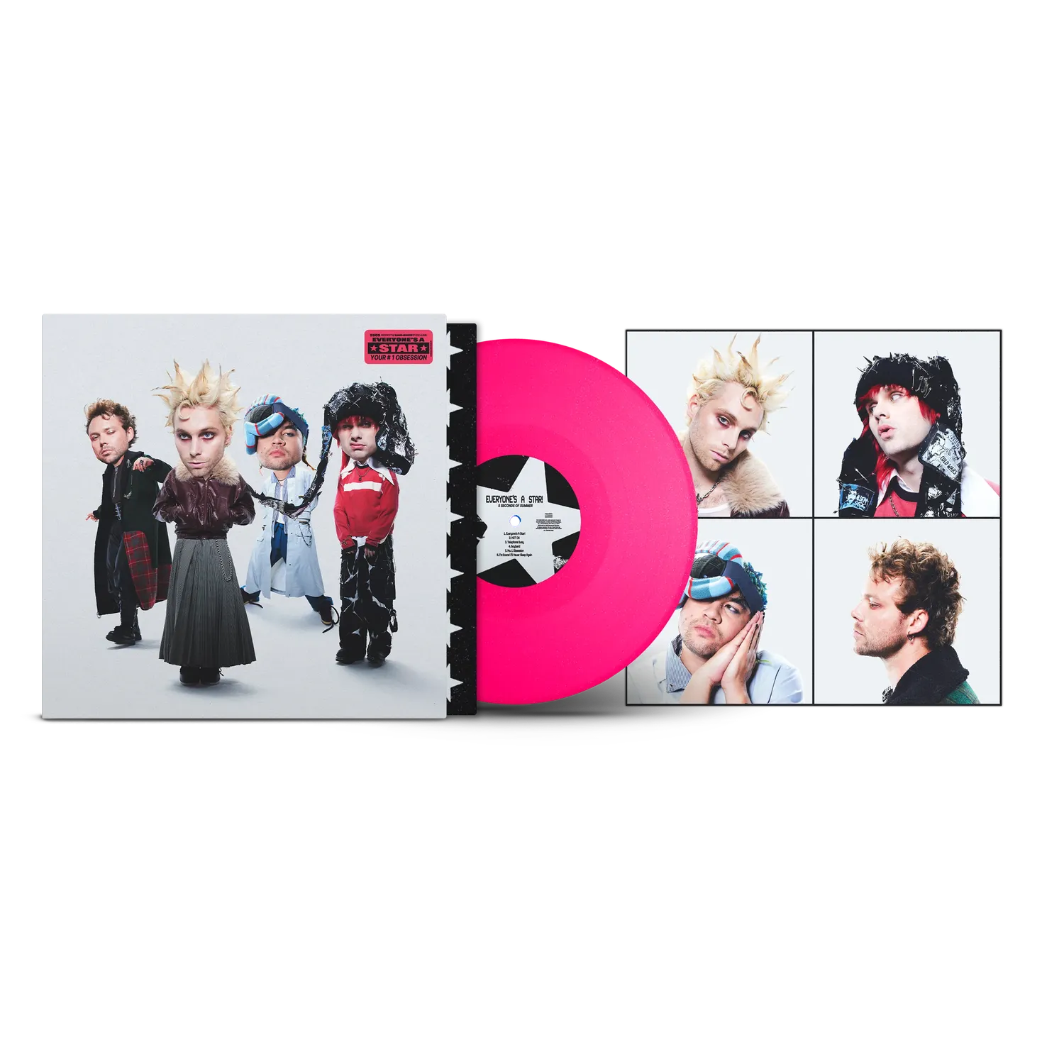 Everyone’s A Star vinyle rose glitter + carte signée