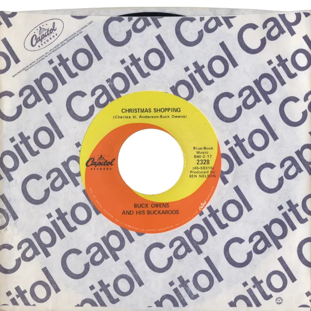 Omnivore Buck Owens Christmas Shopping 45 tours 7 pouces vintage