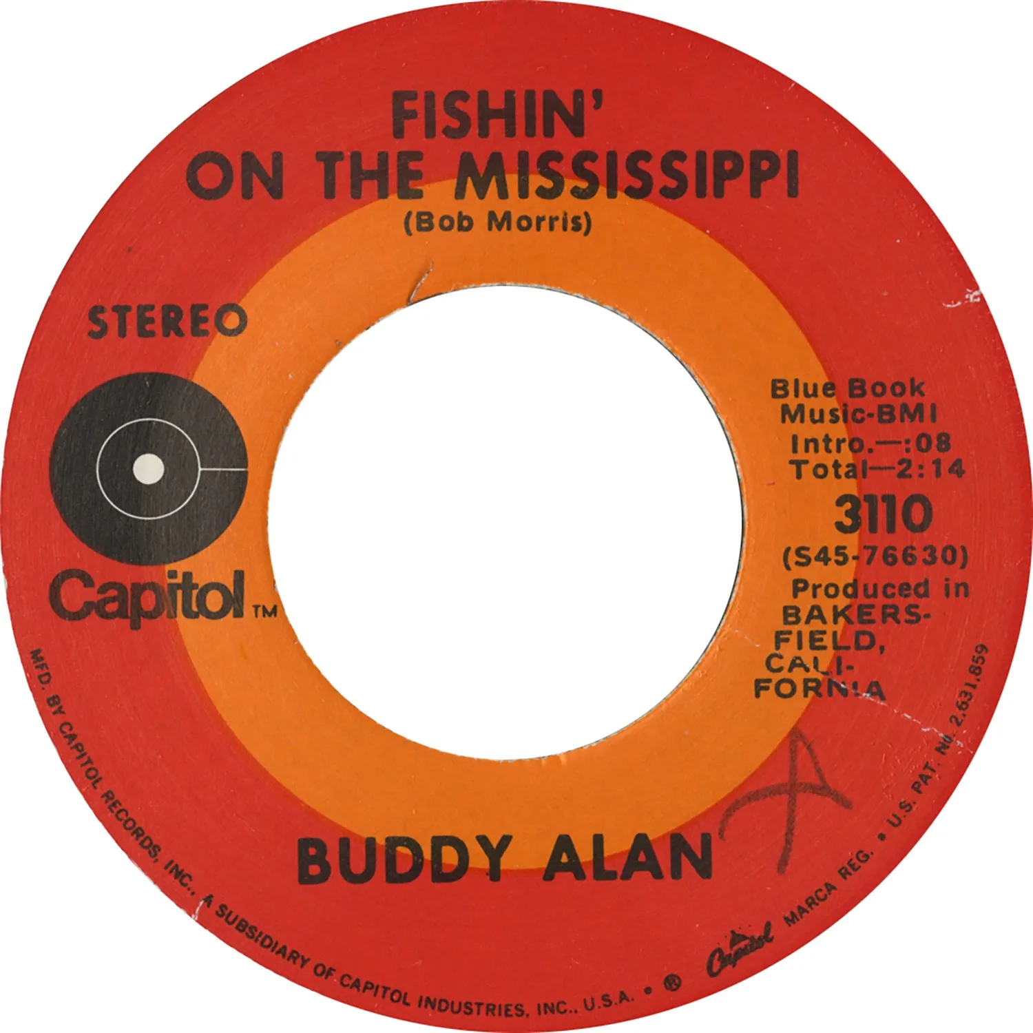 Omnivore Recordings Buddy Alan Fishin On Mississippi vinyle 7"