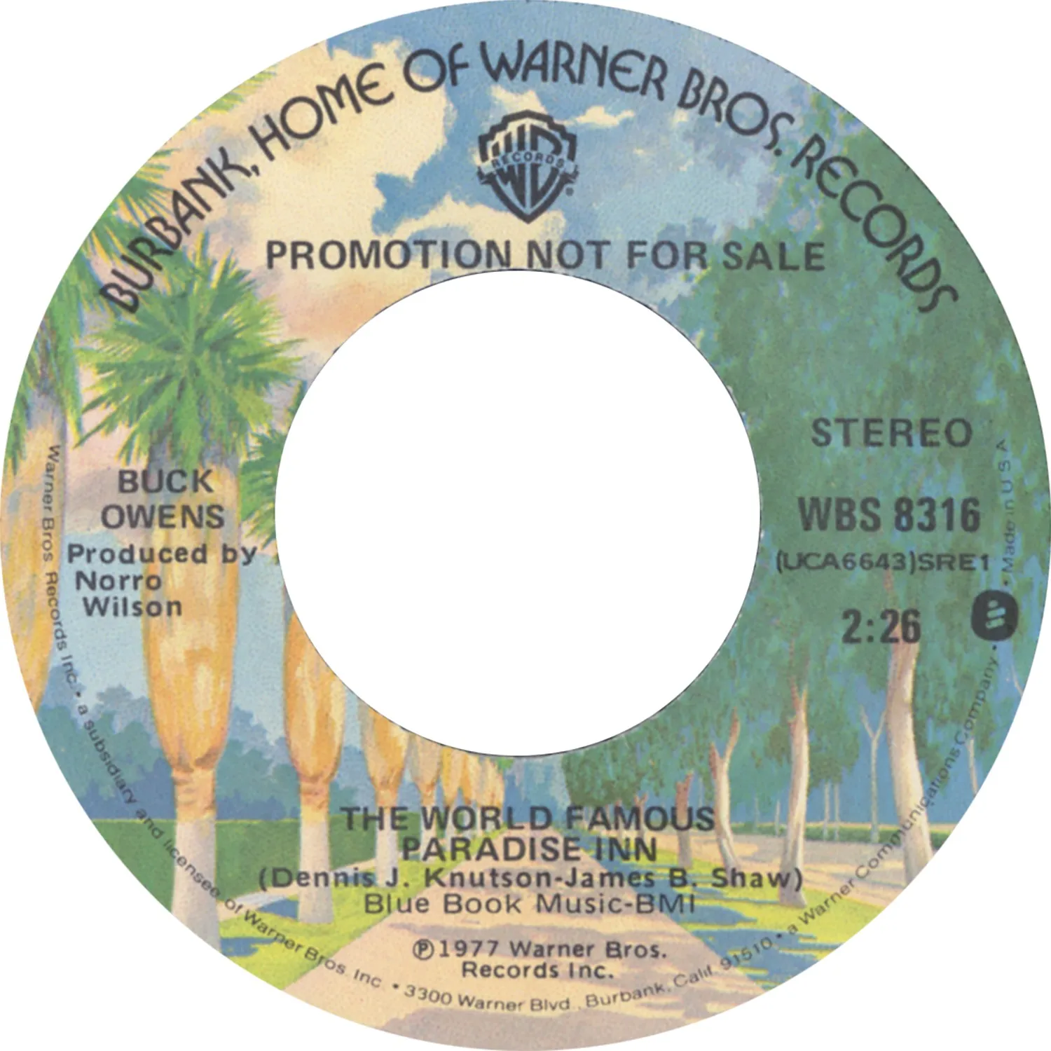 Omnivore Buck Owens Paradise Inn single 7" mono stereo