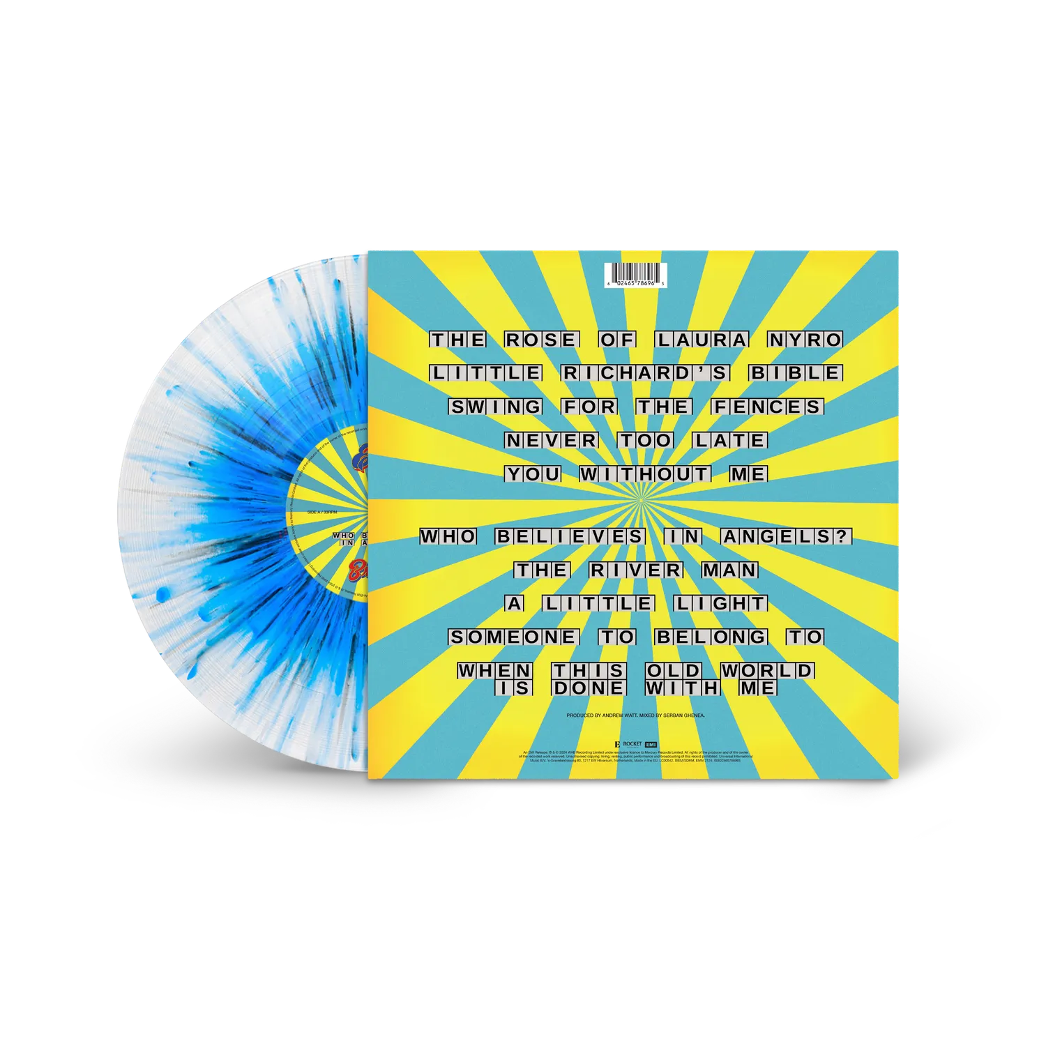 EMI Who Believes In Angels vinyle bleu splatter
