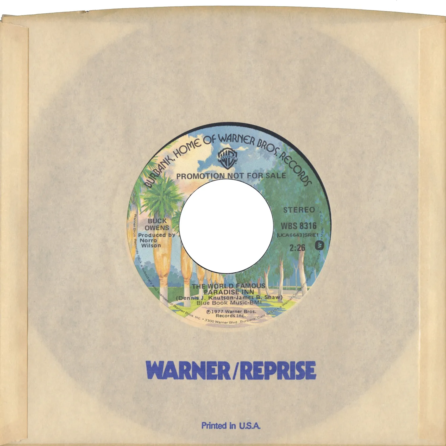 Omnivore Buck Owens Paradise Inn single 7" mono stereo