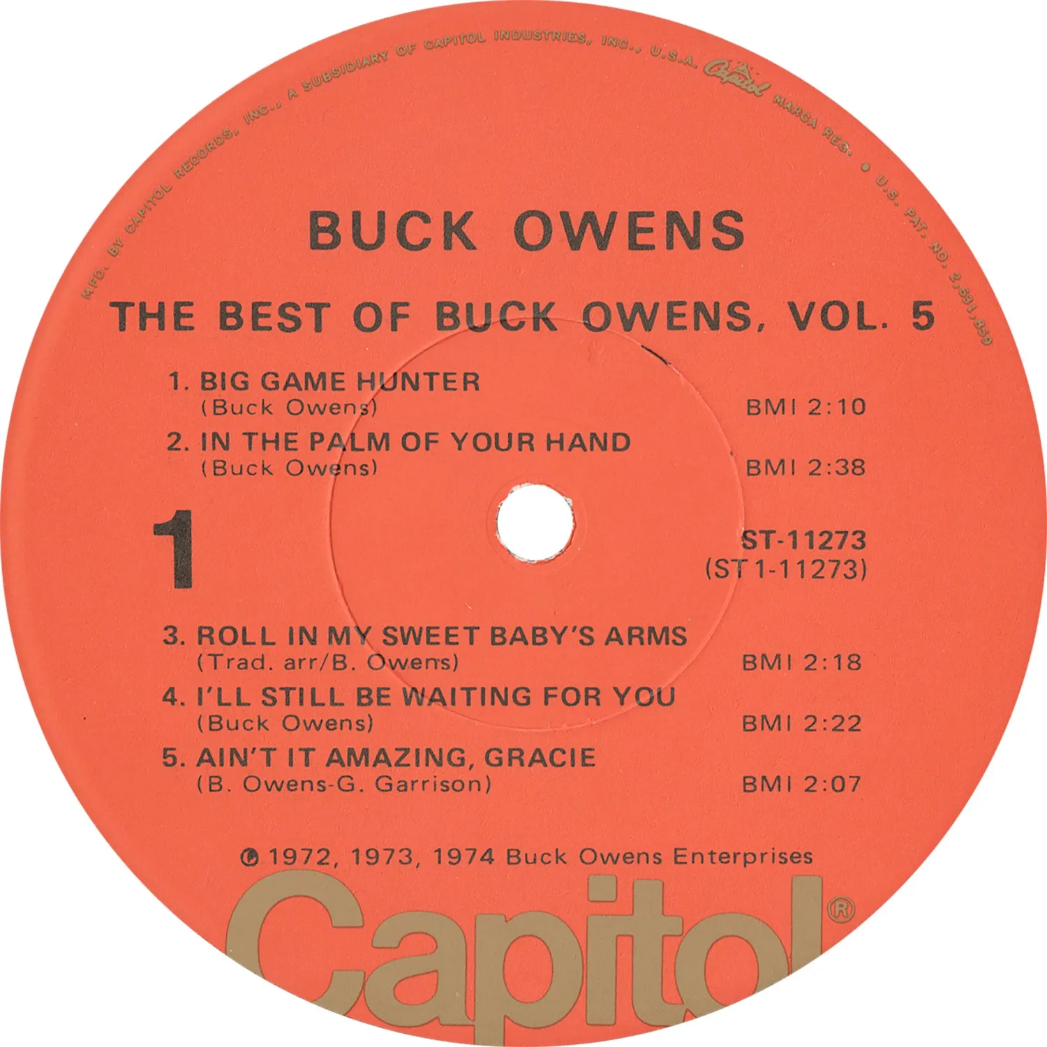 Omnivore Buck Owens Best Of Volume 5 vinyle vintage scellé