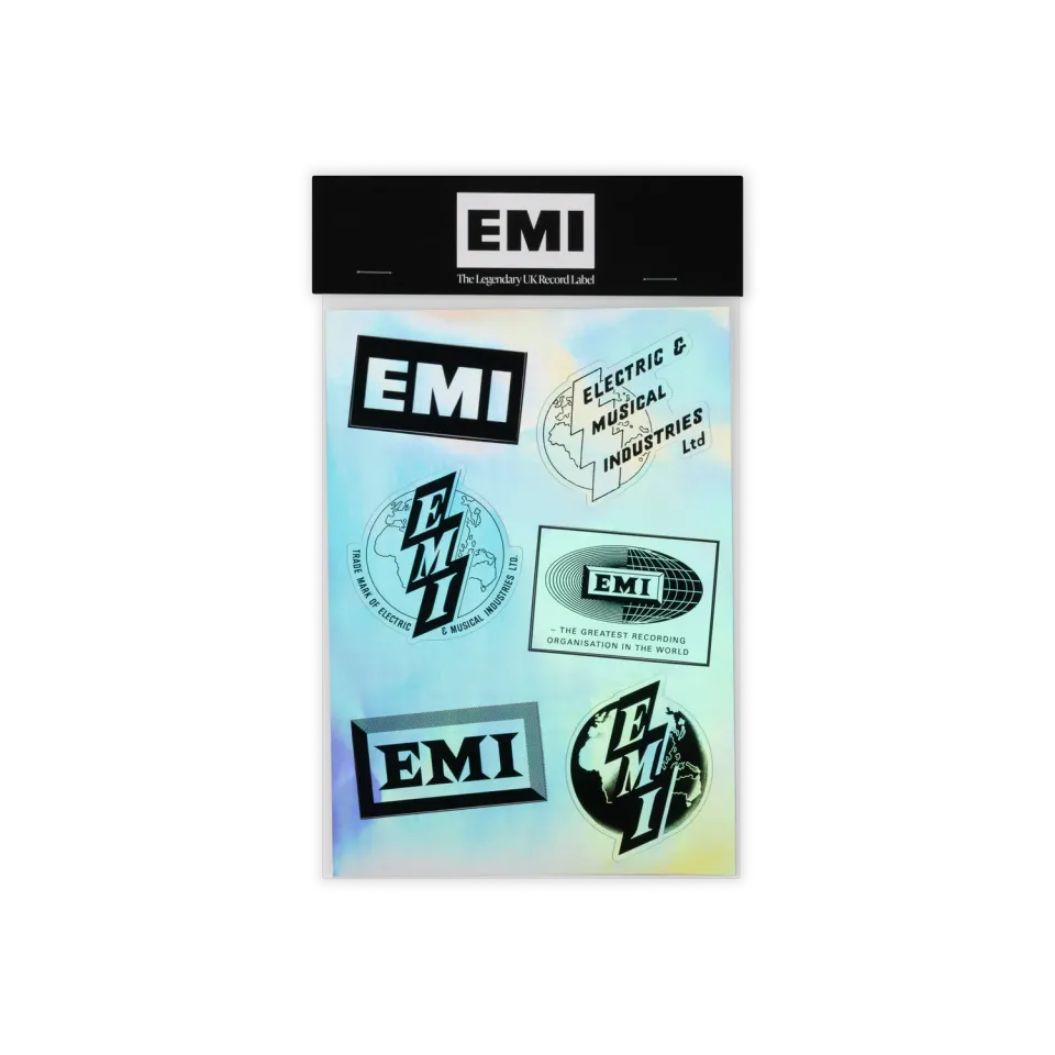EMI Stickers logo holographique planche 6 pièces