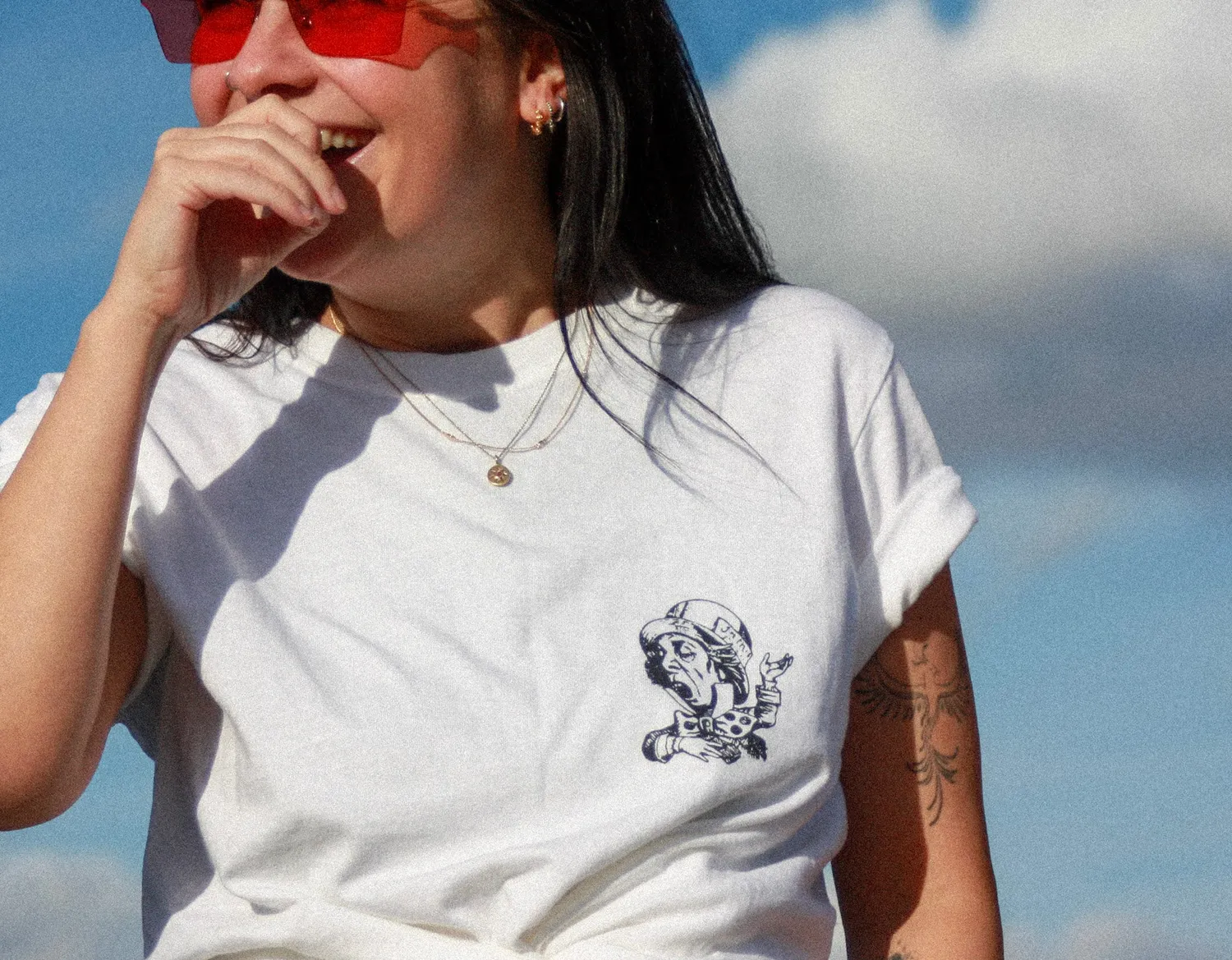Charisma logo blanc t-shirt coton bio S à 2XL