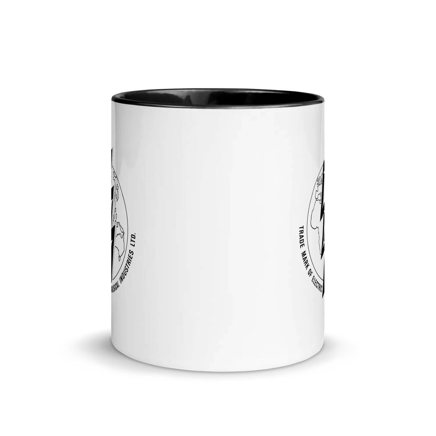 EMI mug blanc logo globe céramique 33 cl